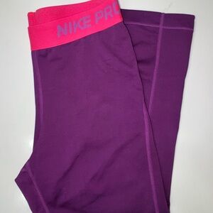 Nike Purple Leggings with Pink Accents